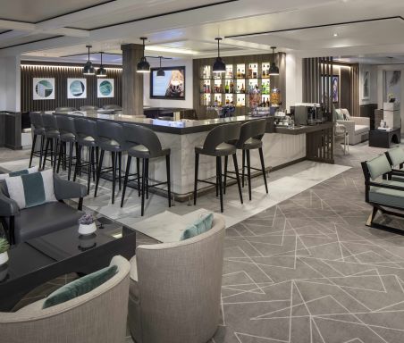 Celebrity Silhouette, SI, Celebrity Revolution, revitalized, refurbishment, public venue, public rooms, Solstice Class, architecture, The Retreat Lounge, Suite Class, bars and lounges, private lounge, design, seating, comfort, exclusive