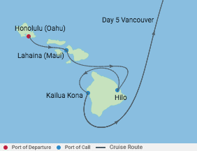 10 Night Hawaii Cruise voyage map